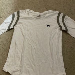 PINK white and olive green long sleeve